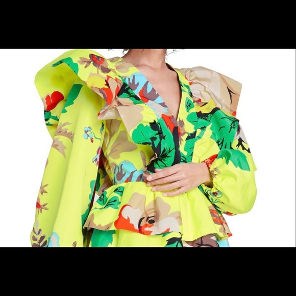 Christopher John Rogers Floral Long Sleeve Dress - Picture 3 of 3